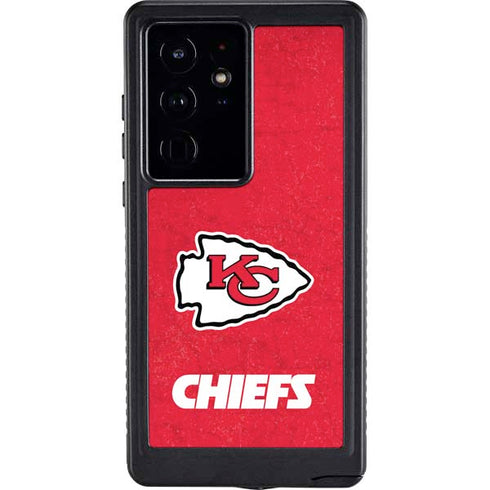 NFL Kansas City Chiefs Distressed Galaxy S24 Ultra Waterproof Case