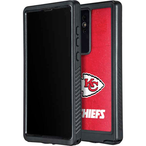 NFL Kansas City Chiefs Distressed Galaxy S24 Ultra Waterproof Case