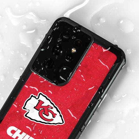 NFL Kansas City Chiefs Distressed Galaxy S24 Ultra Waterproof Case