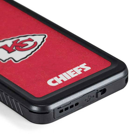NFL Kansas City Chiefs Distressed Galaxy S24 Waterproof Case