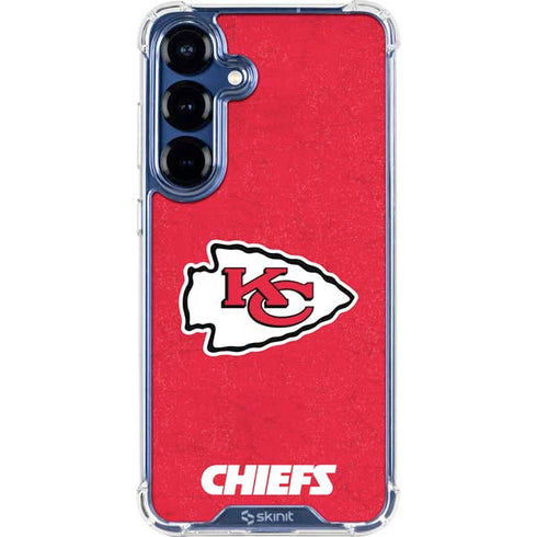 NFL Kansas City Chiefs Distressed Galaxy S25 Plus Clear Case