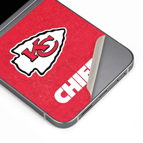 NFL Kansas City Chiefs Distressed Galaxy Z Flip6 Skin