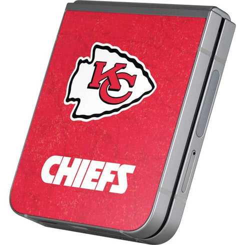 NFL Kansas City Chiefs Distressed Galaxy Z Flip6 Skin