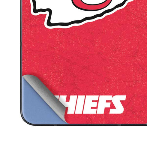 NFL Kansas City Chiefs Distressed Galaxy Z Fold5 5G Skin