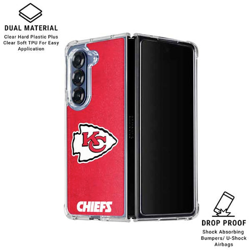 NFL Kansas City Chiefs Distressed Galaxy Z Fold6 Clear Case