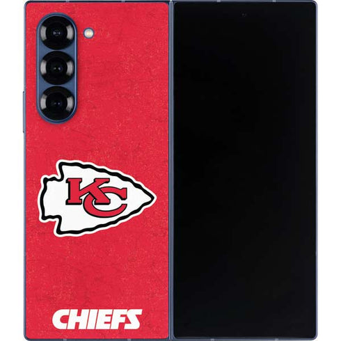 NFL Kansas City Chiefs Distressed Galaxy Z Fold6 Skin