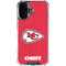 NFL Kansas City Chiefs Distressed iPhone 16 Clear Case