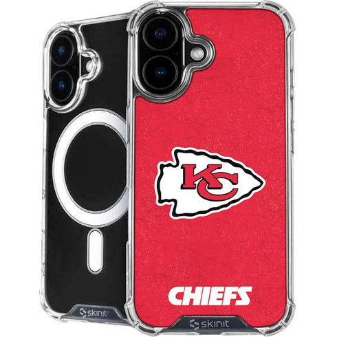 NFL Kansas City Chiefs Distressed iPhone 16 MagSafe Case