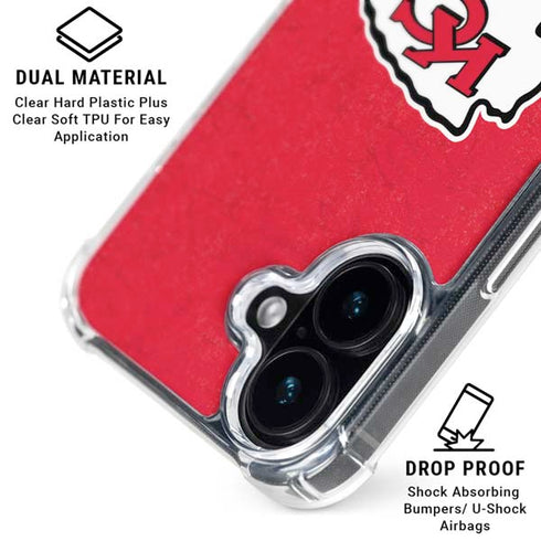 NFL Kansas City Chiefs Distressed iPhone 16 MagSafe Case