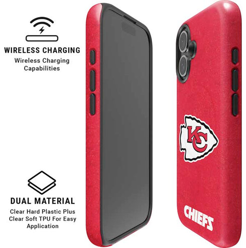 NFL Kansas City Chiefs Distressed iPhone 16 Plus Magsafe Impact Case