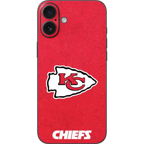 NFL Kansas City Chiefs Distressed iPhone 16 Plus Skin