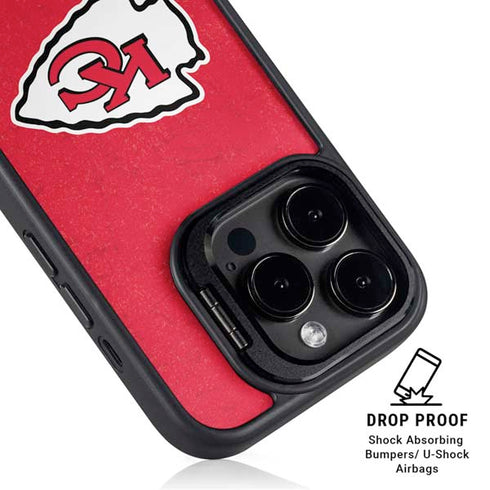 NFL Kansas City Chiefs Distressed iPhone 16 Pro Kickstand Case