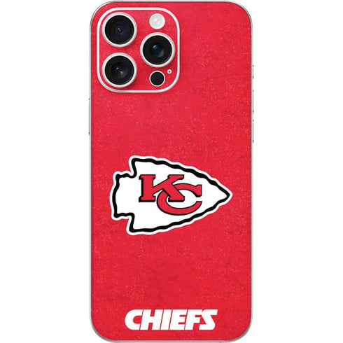 NFL Kansas City Chiefs Distressed iPhone 16 Pro Max Skin