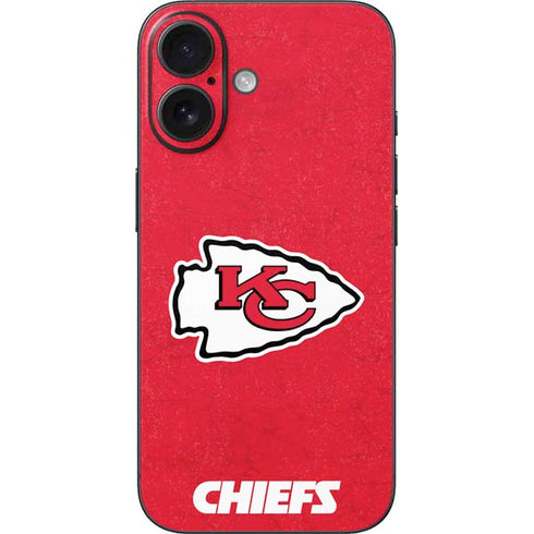 NFL Kansas City Chiefs Distressed iPhone 16 Skin