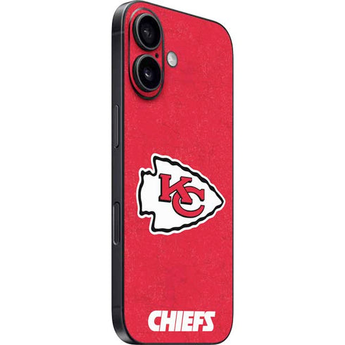 NFL Kansas City Chiefs Distressed iPhone 16 Skin