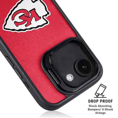 NFL Kansas City Chiefs Distressed iPhone 16e Kickstand Case