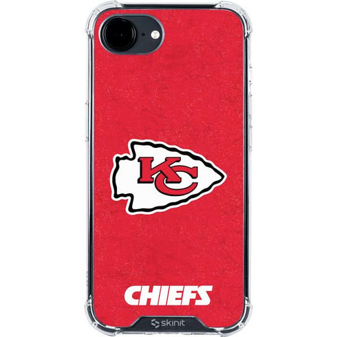 NFL Kansas City Chiefs Distressed iPhone 16e Clear Case
