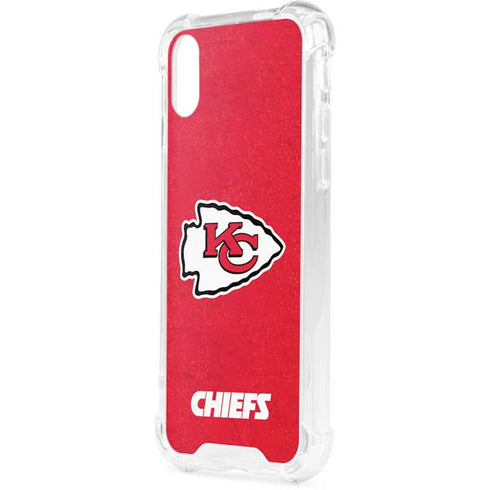 NFL Kansas City Chiefs Distressed iPhone XS Clear Case