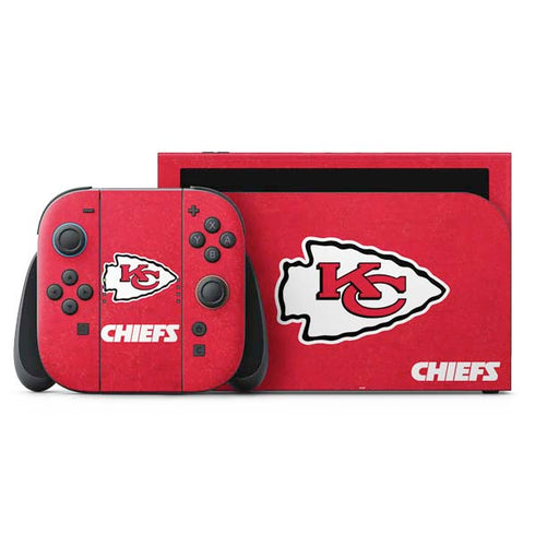 NFL Kansas City Chiefs Distressed Nintendo Switch 2 (2025) with Joy-Con Skin