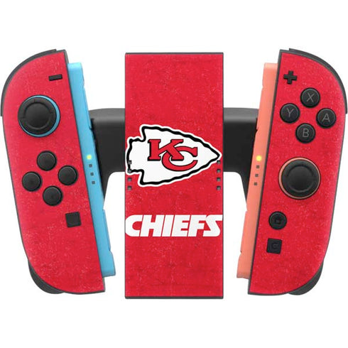 NFL Kansas City Chiefs Distressed Nintendo Switch 2 (2025) Joy-Con Controller Skin