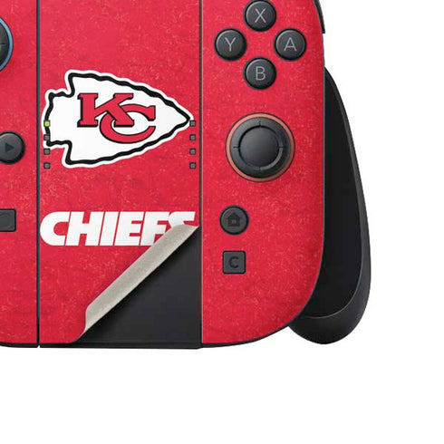 NFL Kansas City Chiefs Distressed Nintendo Switch 2 (2025) Joy-Con Controller Skin