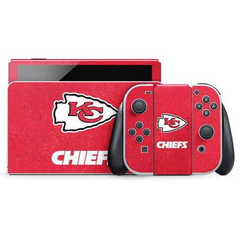 NFL Kansas City Chiefs Distressed Nintendo Skins