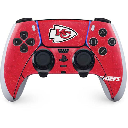 NFL Kansas City Chiefs Distressed PS5 DualSense Edge Pro Controller Skin
