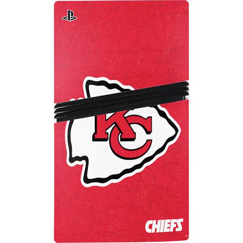 NFL Kansas City Chiefs Distressed PS5 Pro Console Skin