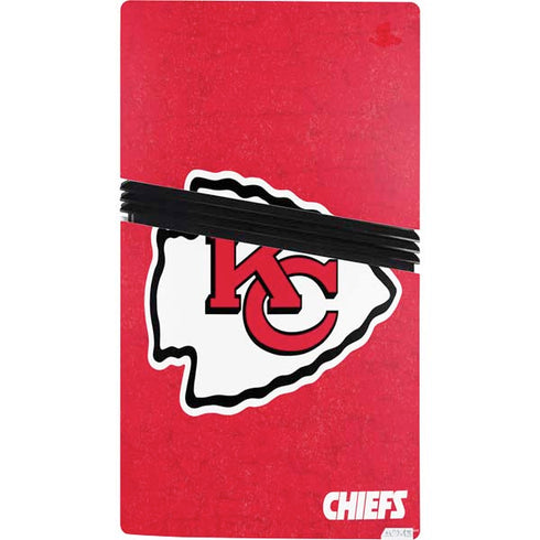 NFL Kansas City Chiefs Distressed PS5 Pro Console Skin