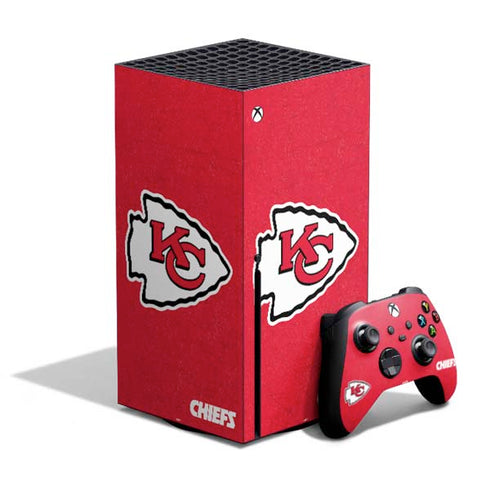NFL Kansas City Chiefs Distressed Xbox Series X Bundle Skin