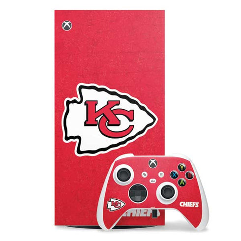 NFL Kansas City Chiefs Distressed Xbox Series X Skins