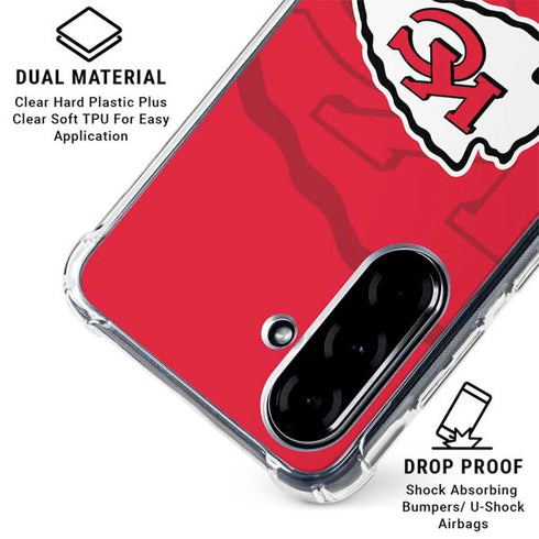 NFL Kansas City Chiefs Double Vision Galaxy A36 5G Clear Case
