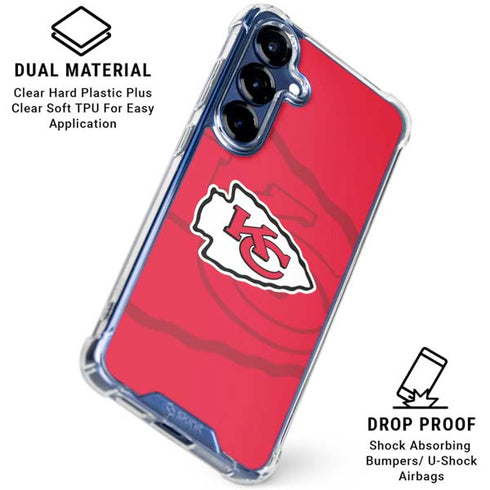 NFL Kansas City Chiefs Double Vision Galaxy S25 FE Clear Case