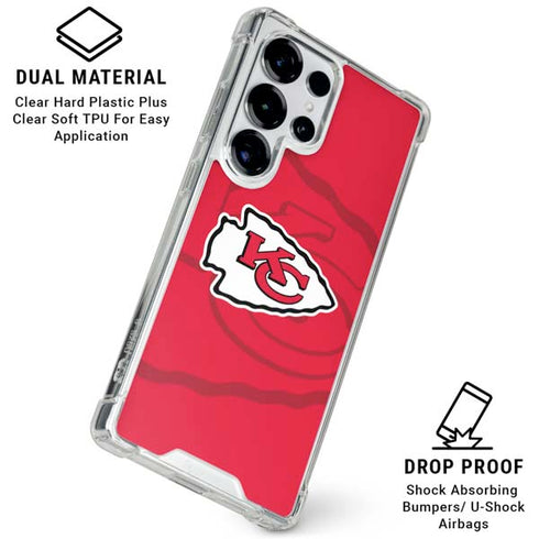 NFL Kansas City Chiefs Double Vision Galaxy S25 Ultra Clear Case