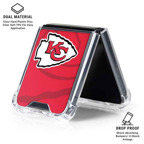 NFL Kansas City Chiefs Double Vision Galaxy Z Flip6 Clear Case