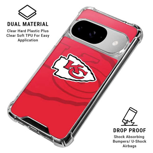 NFL Kansas City Chiefs Double Vision Google Pixel 10 Clear Case