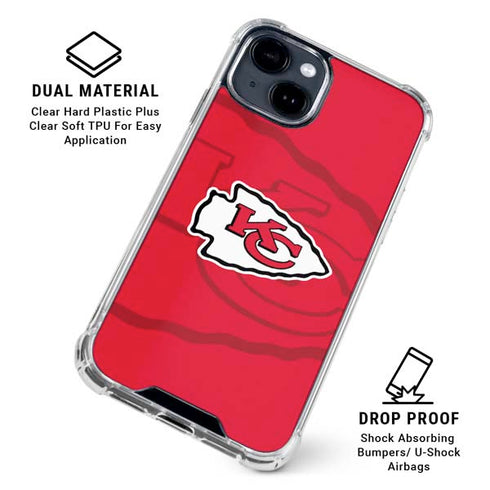 NFL Kansas City Chiefs Double Vision iPhone 15 Clear Case