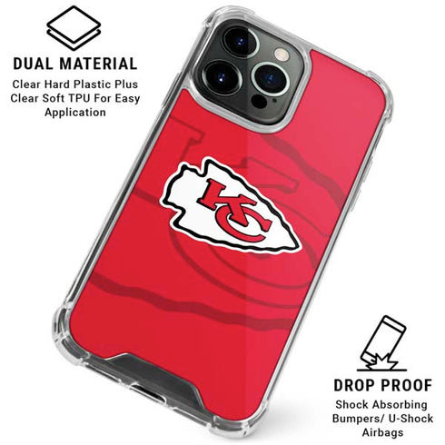 NFL Kansas City Chiefs Double Vision iPhone 16 Pro Max Clear Case
