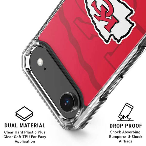NFL Kansas City Chiefs Double Vision iPhone 17 Air Clear Case