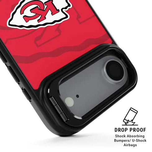 NFL Kansas City Chiefs Double Vision iPhone 17 Air Kickstand Case