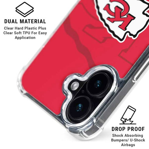 NFL Kansas City Chiefs Double Vision iPhone 17 Clear Case