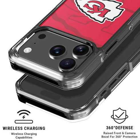 NFL Kansas City Chiefs Double Vision iPhone 17 Pro Clear Case