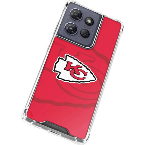 NFL Kansas City Chiefs Double Vision Moto G 5G (2025) Clear Case