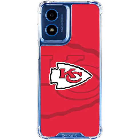NFL Kansas City Chiefs Double Vision Moto G 5G (2024) Clear Case