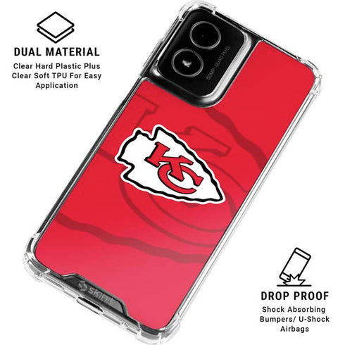 NFL Kansas City Chiefs Double Vision Moto G Power 5G (2024) Clear Case