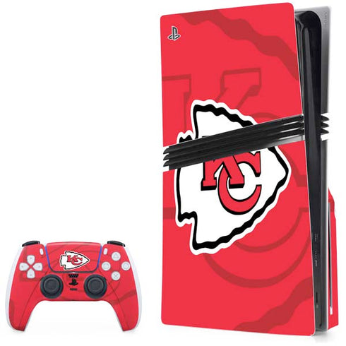 NFL Kansas City Chiefs Double Vision PS5 Pro Disk Bundle Skin