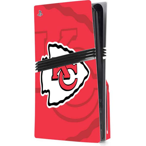 NFL Kansas City Chiefs Double Vision PS5 Pro Disk Console Skin