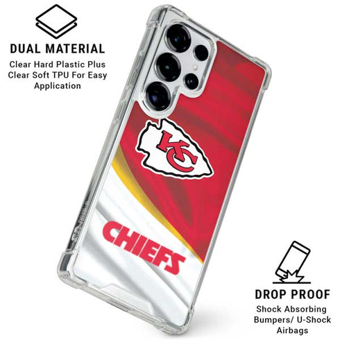 NFL Kansas City Chiefs Galaxy S25 Ultra Clear Case