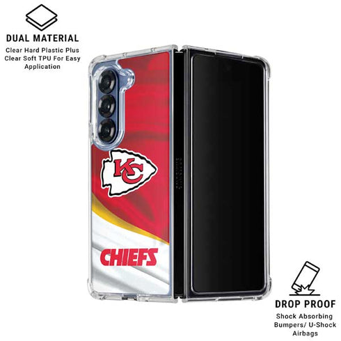 NFL Kansas City Chiefs Galaxy Z Fold7 Clear Case