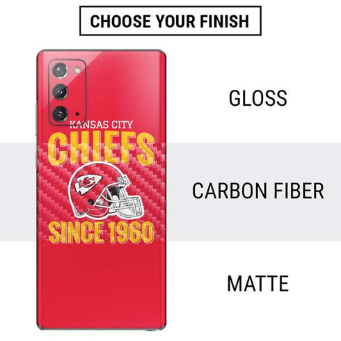 NFL Kansas City Chiefs Helmet Galaxy Note20 5G Skin